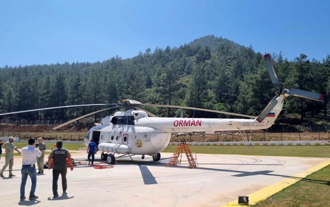 Muğla'da ilk yangın helikopteri göreve başladı! - Resim : 1